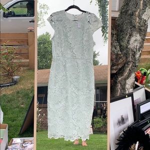 Ted Baker mint green lace dress -sz 3 UK/US 6/8